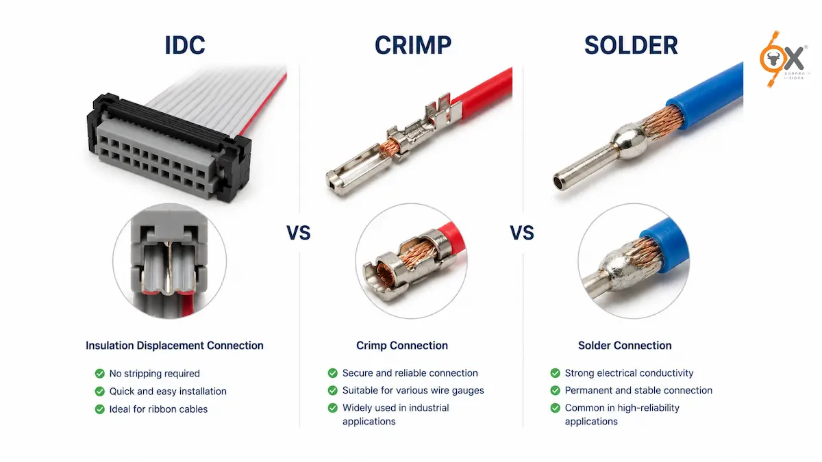 IDC vs Crimp vs Solder