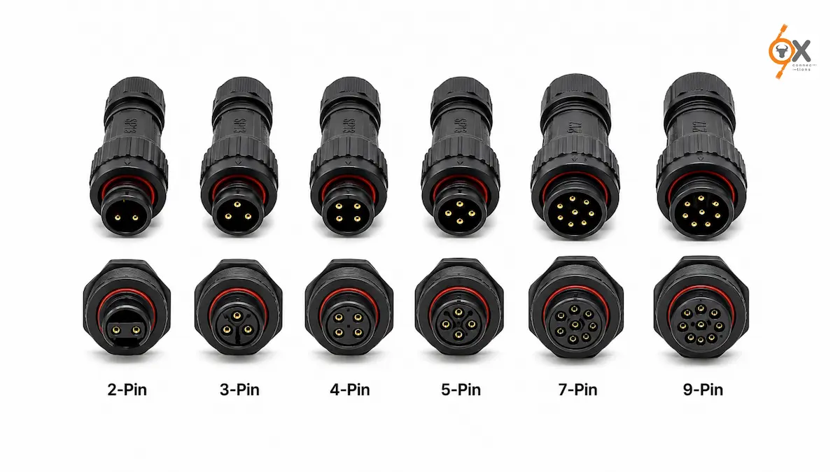 2, 3, 4, 5, 7 & 9-Pin Connector